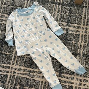 Lake pajamas Blue Heart Kids baby Pajama Set